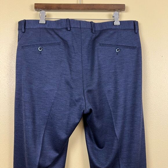 Zanella Men’s Pants Wool Noah Made in Italy Navy Blue Pockets Trousers Size 36 - Picture 3 of 8